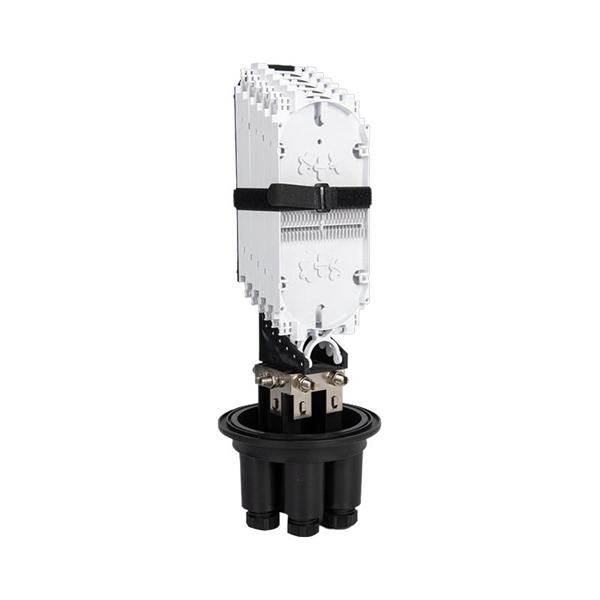 There is a fiber optic cable marker pillar below