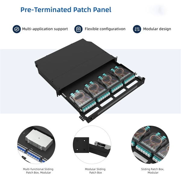 24-core fiber optic patch panel small square 
