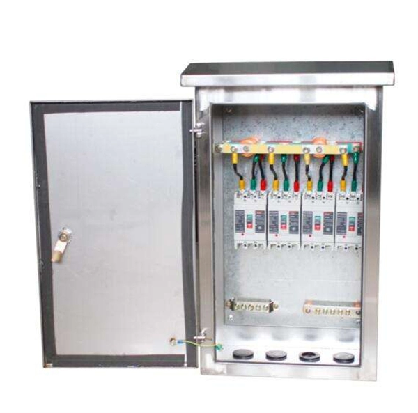 How deep should the grounding of the outdoor distribution box be