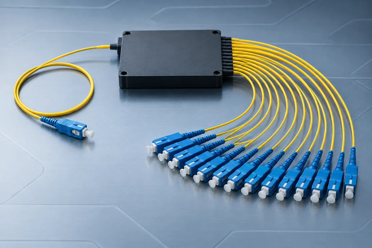 Optical splitter box and fiber distribution box for ODN branching